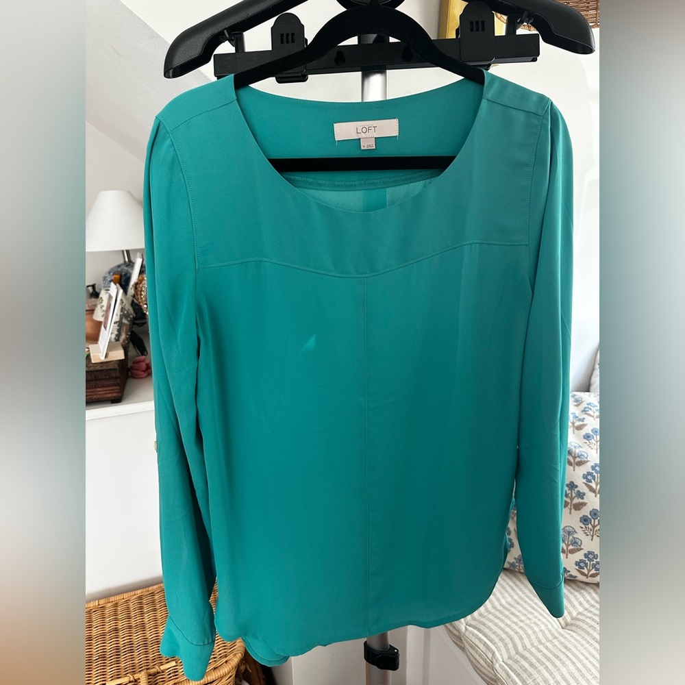 LOFT Women's Vibrant green Blouse